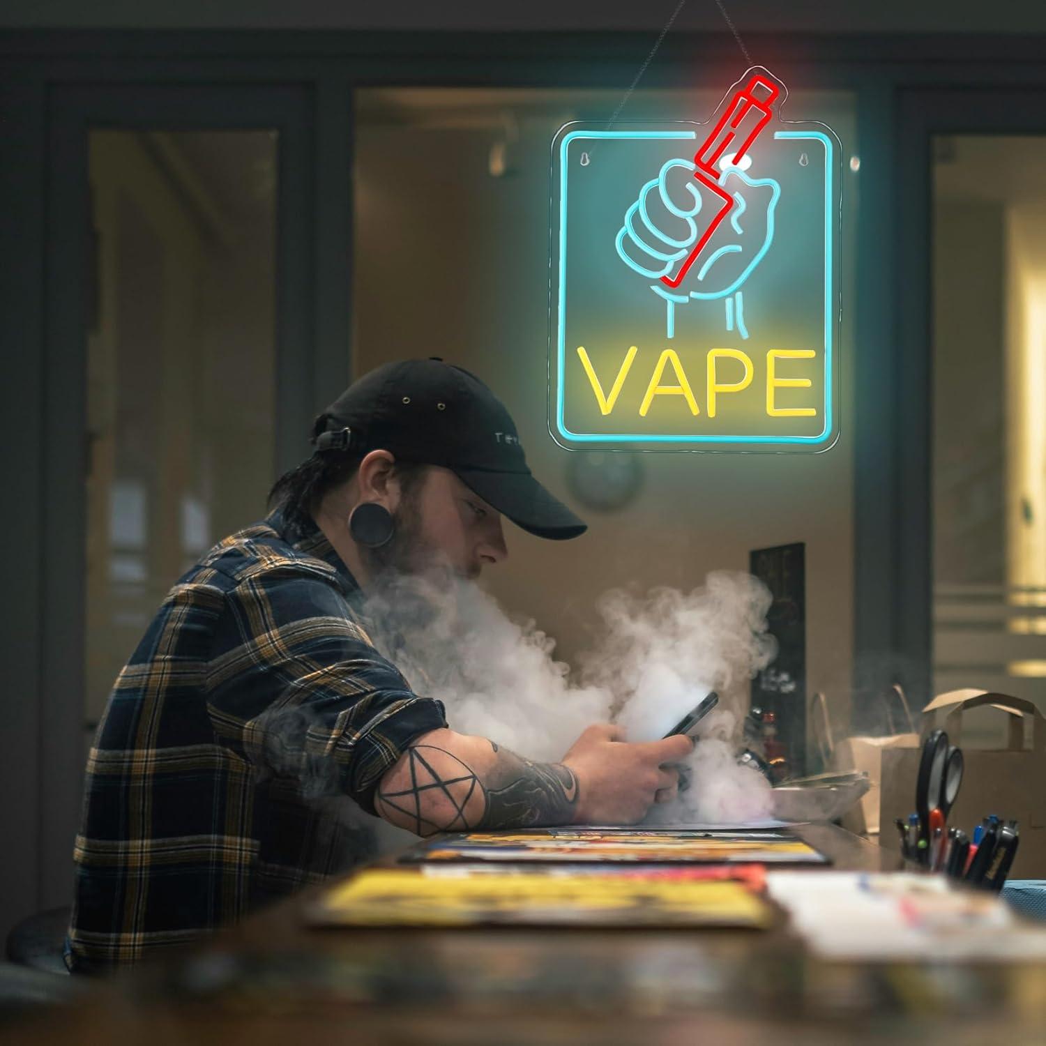 VAPE Neon Sign USB Dimmable LE - Vaping Store recension och pris
